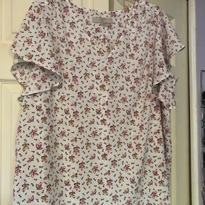 Loft chiffon floral top